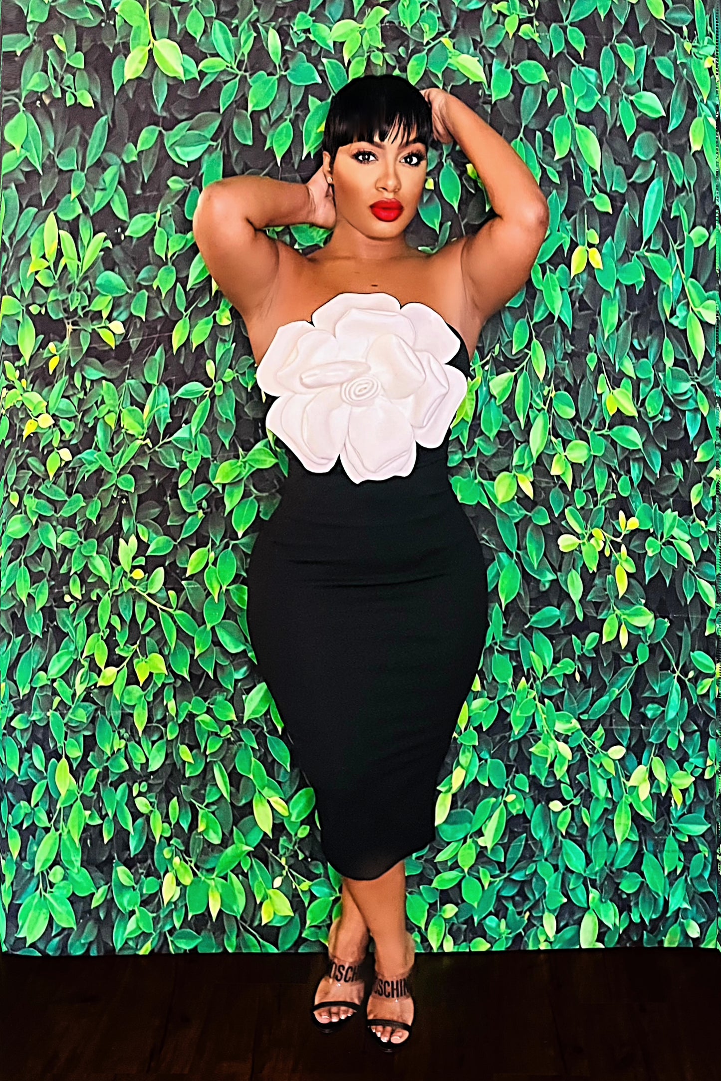 3D Flora Pencil Dress