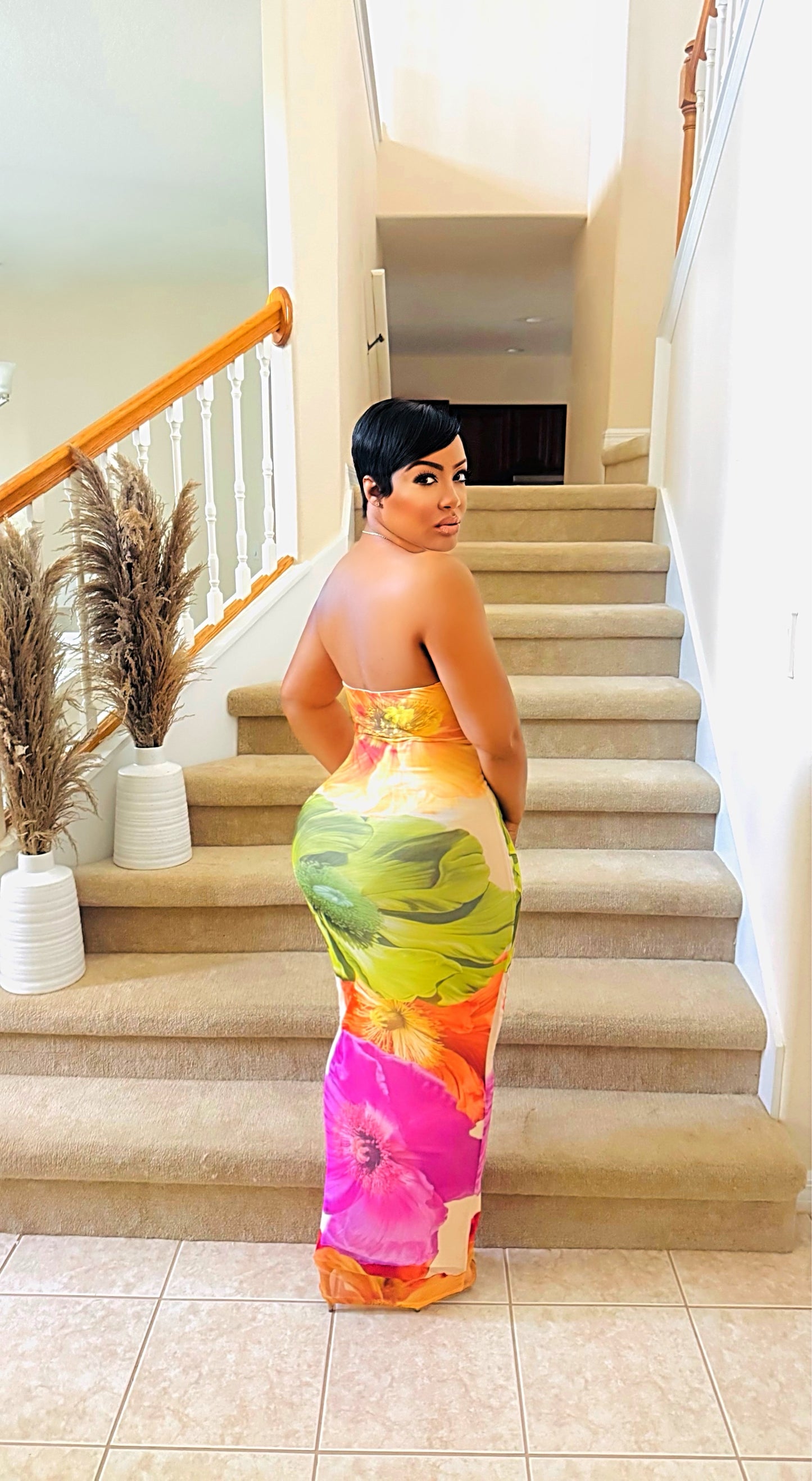 Kiwi Delight Midi Dress