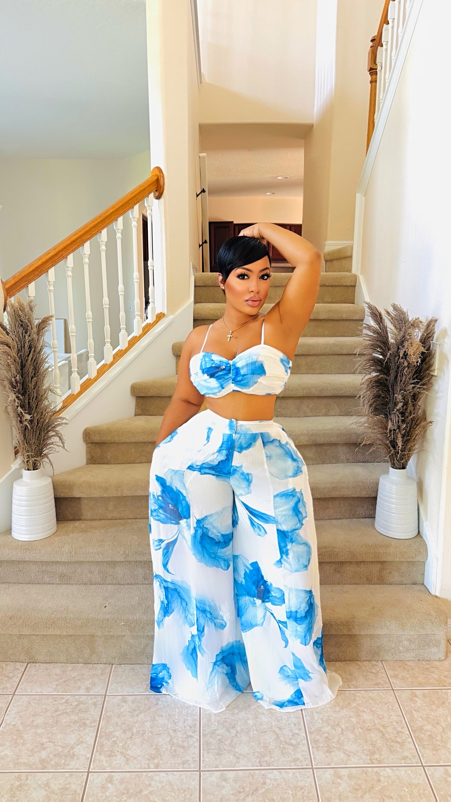 Carolina Floral Pant Set