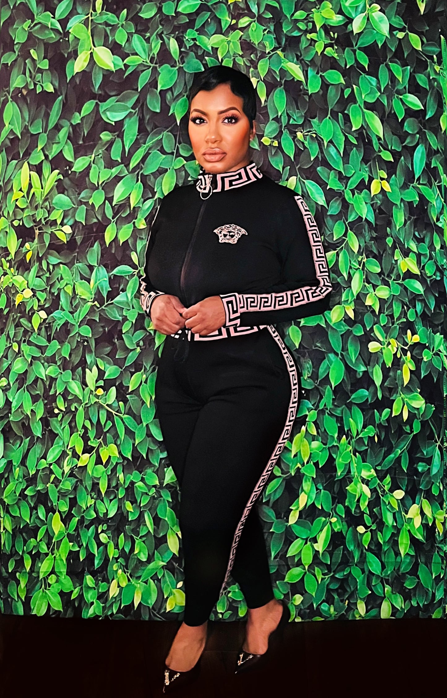 Black Medusa Jogger Set