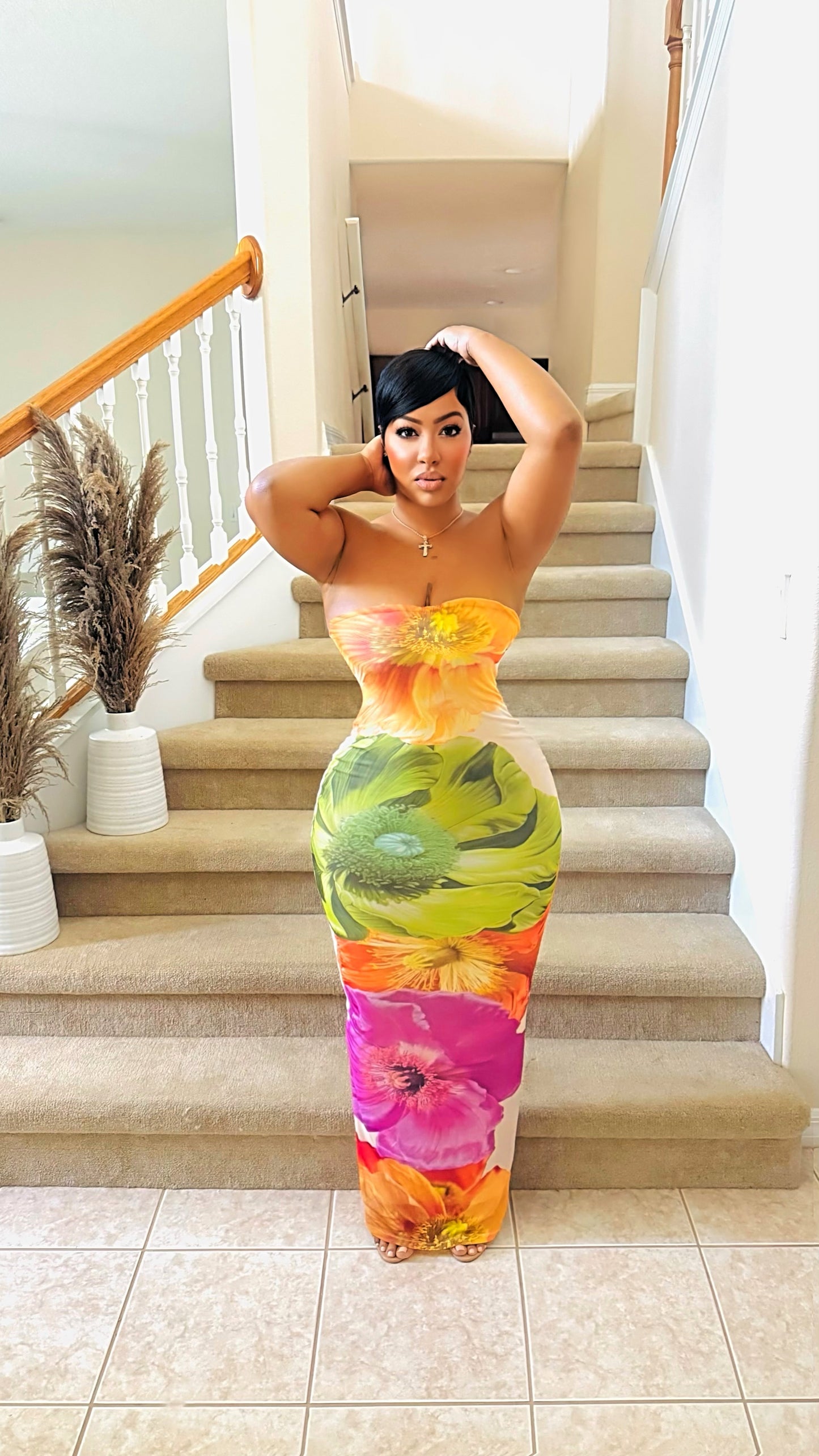 Kiwi Delight Midi Dress
