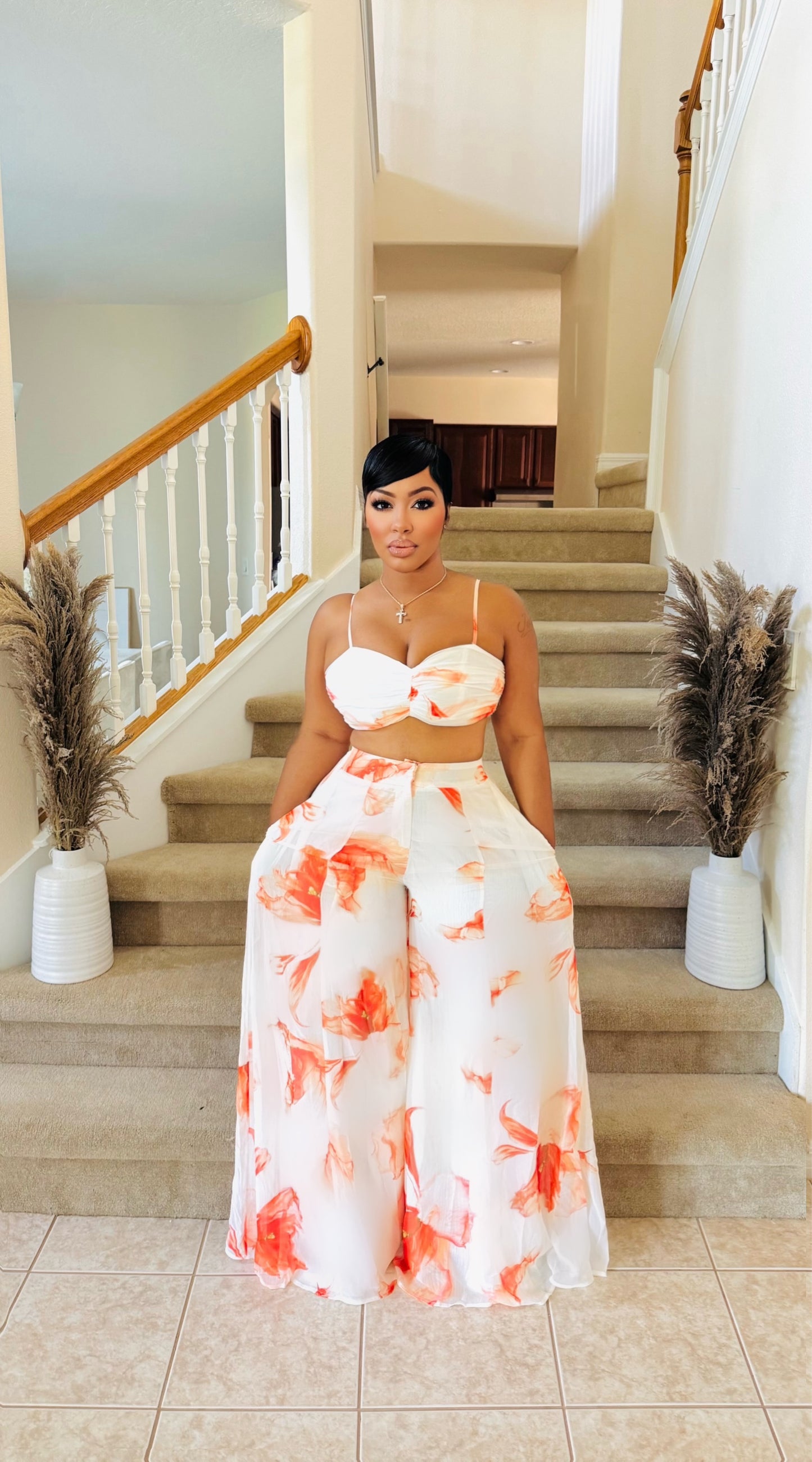 Carolina Floral Pant Set