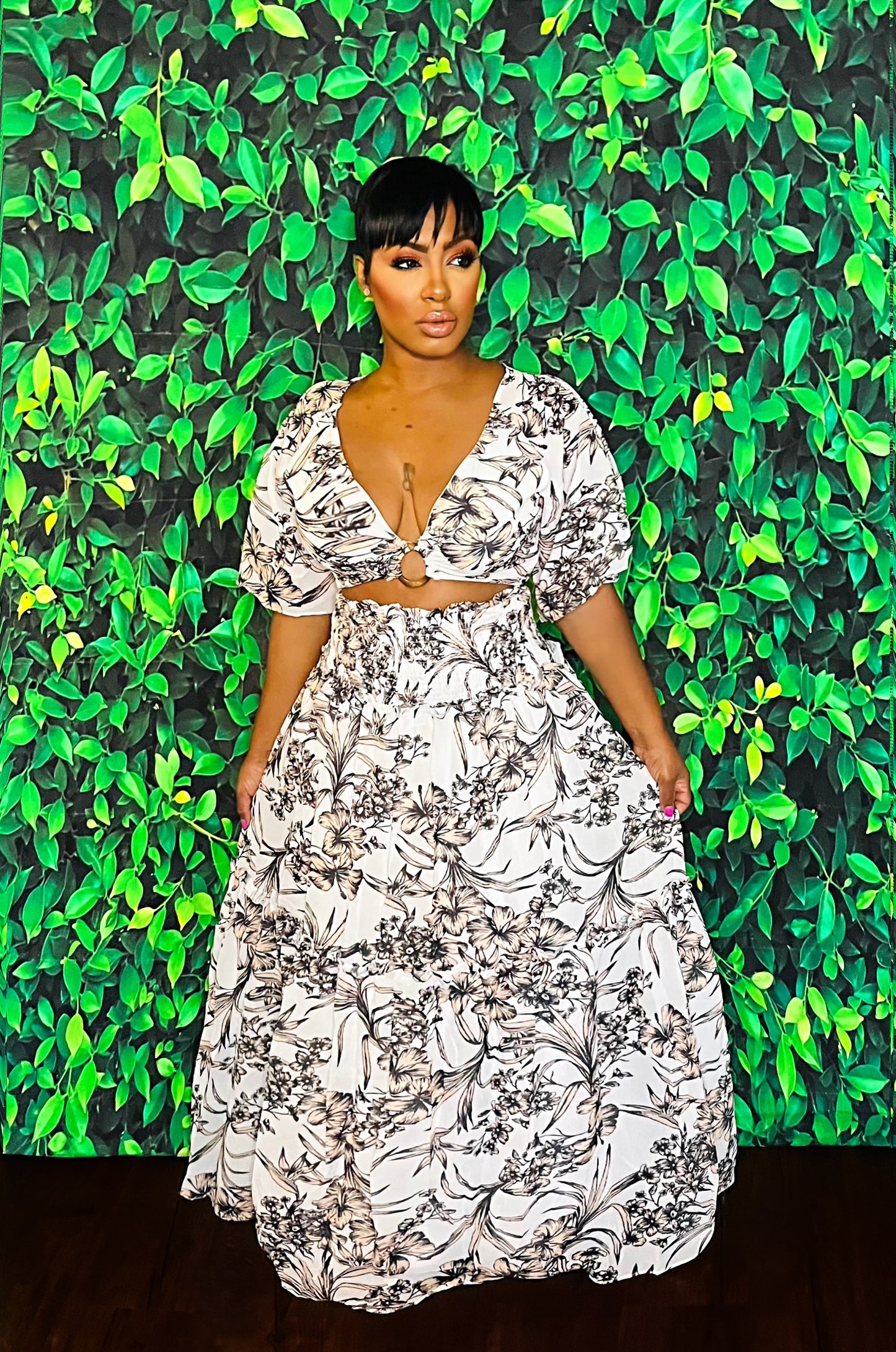 Fall Bloom Skirt Set