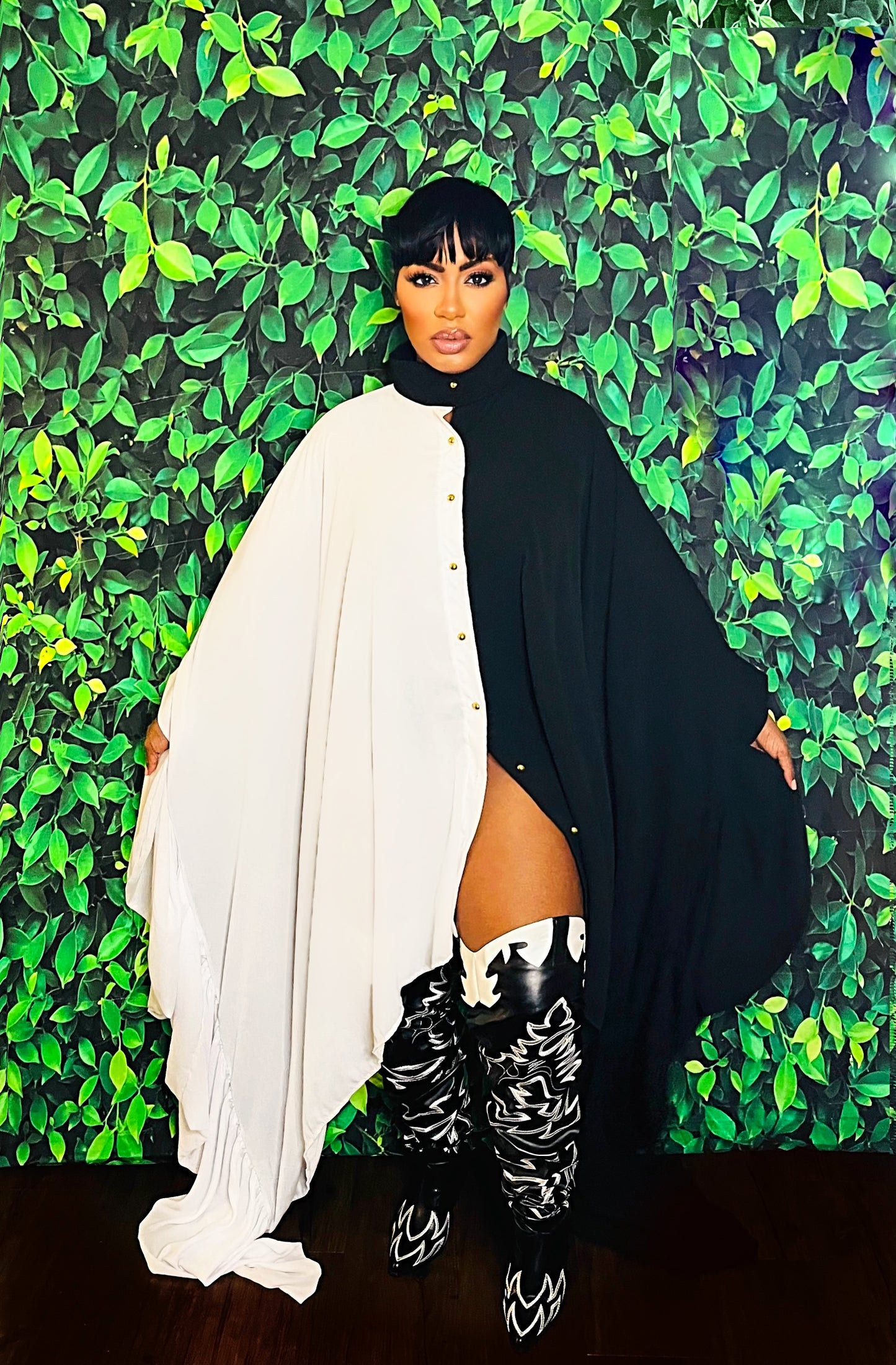 Black N White Tunic