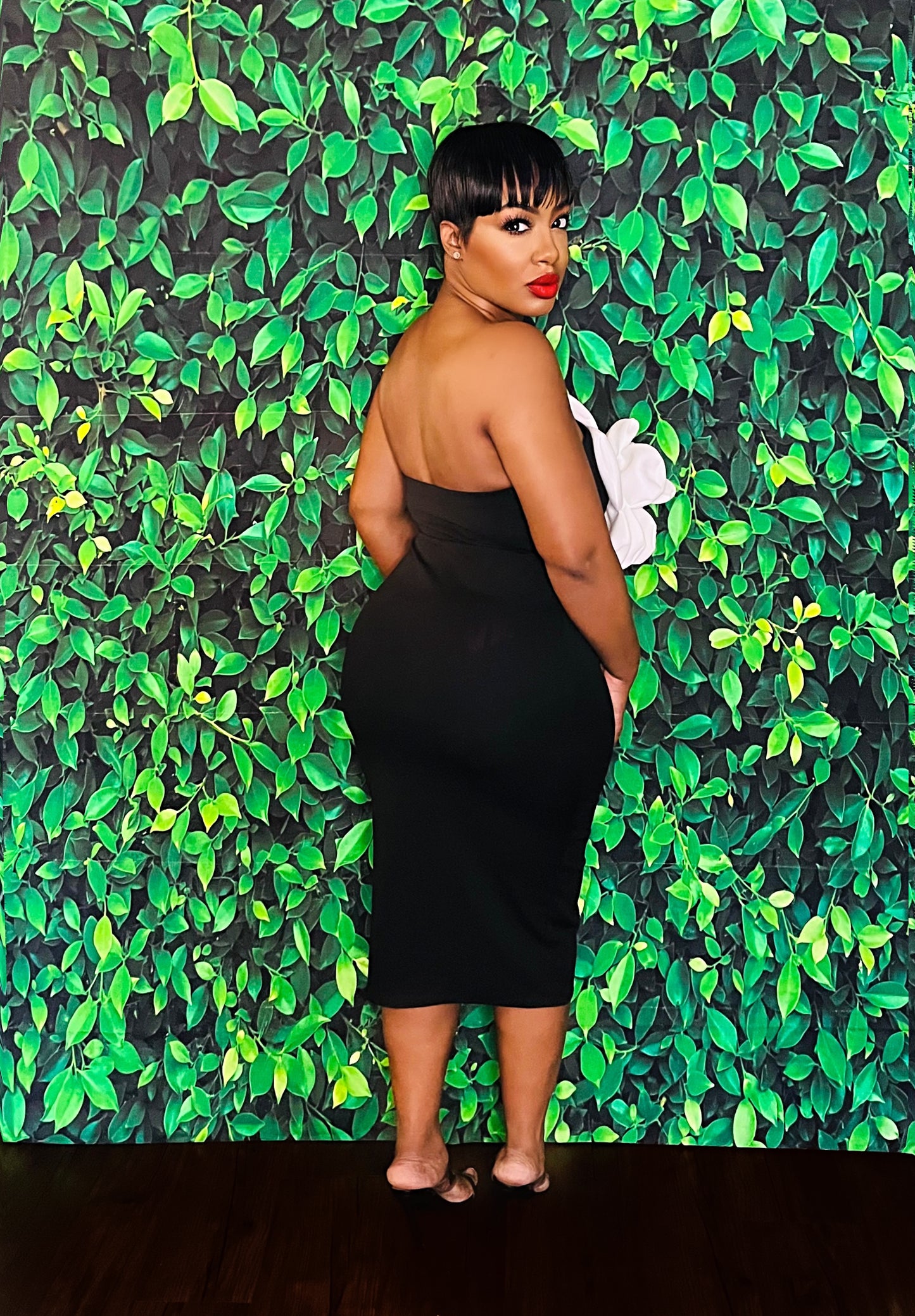 3D Flora Pencil Dress