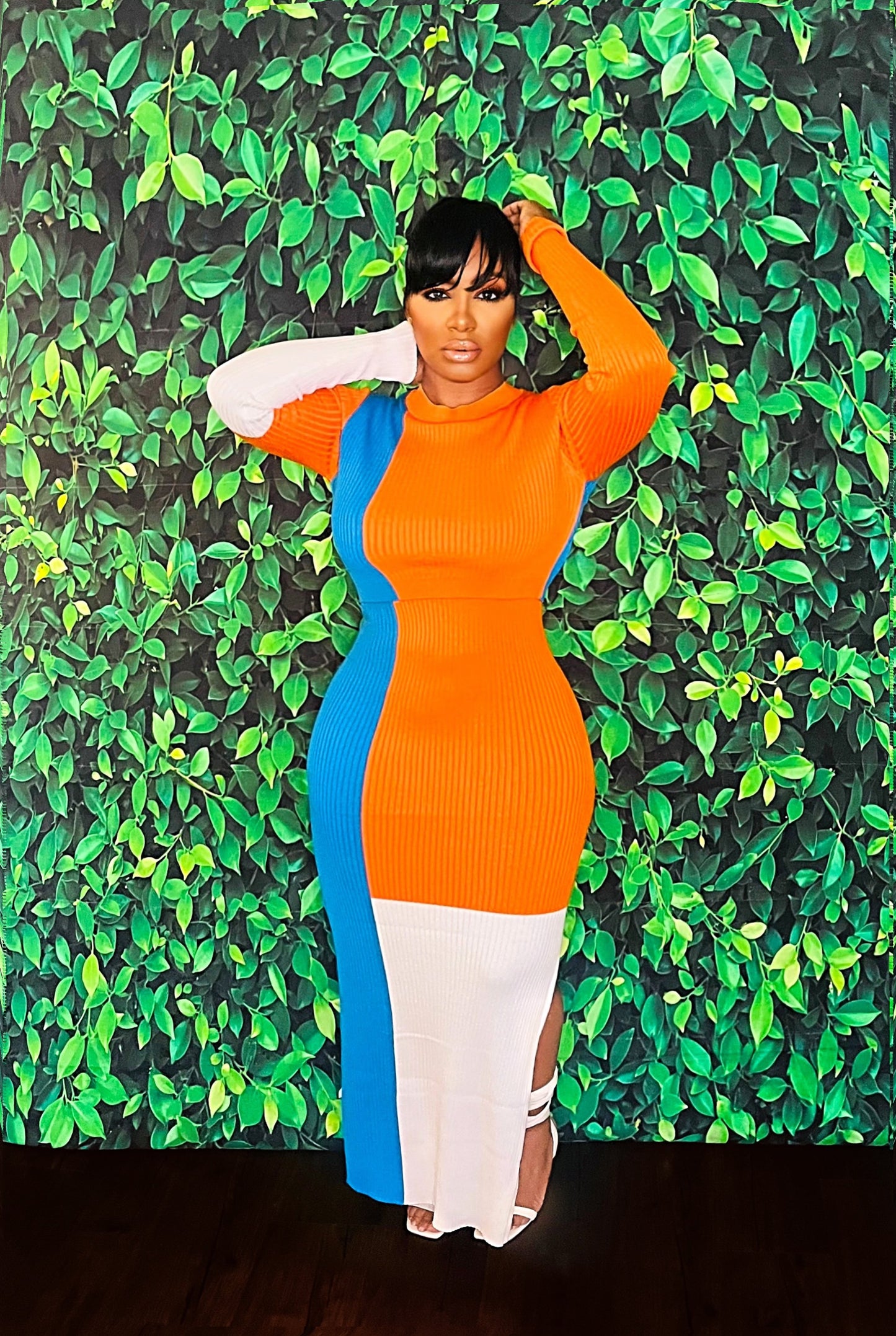 Colorblock Sweater Dress