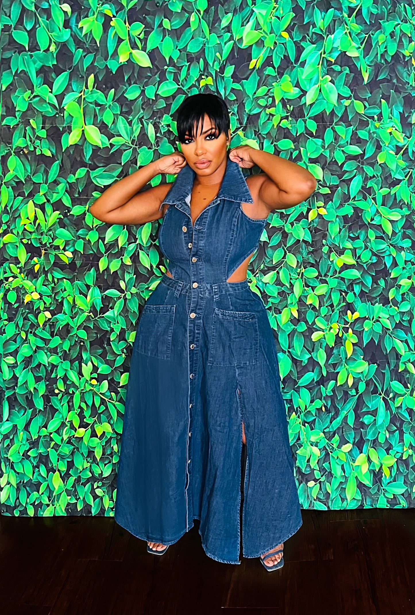 Forever Denim Split Dress