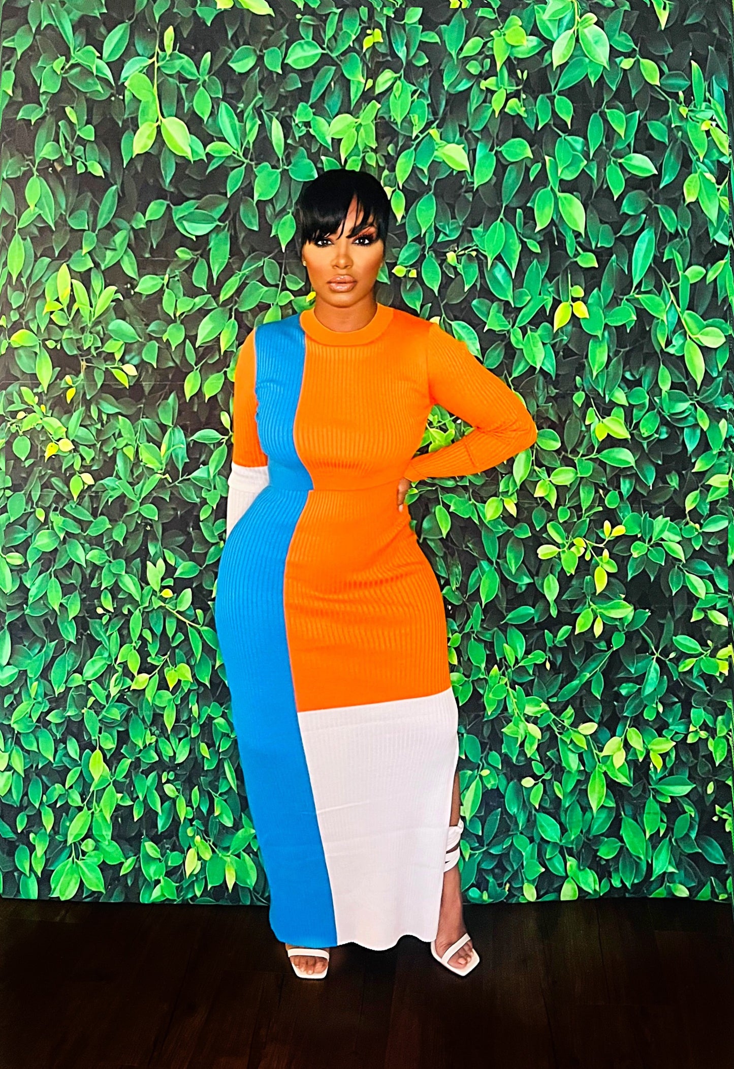 Colorblock Sweater Dress