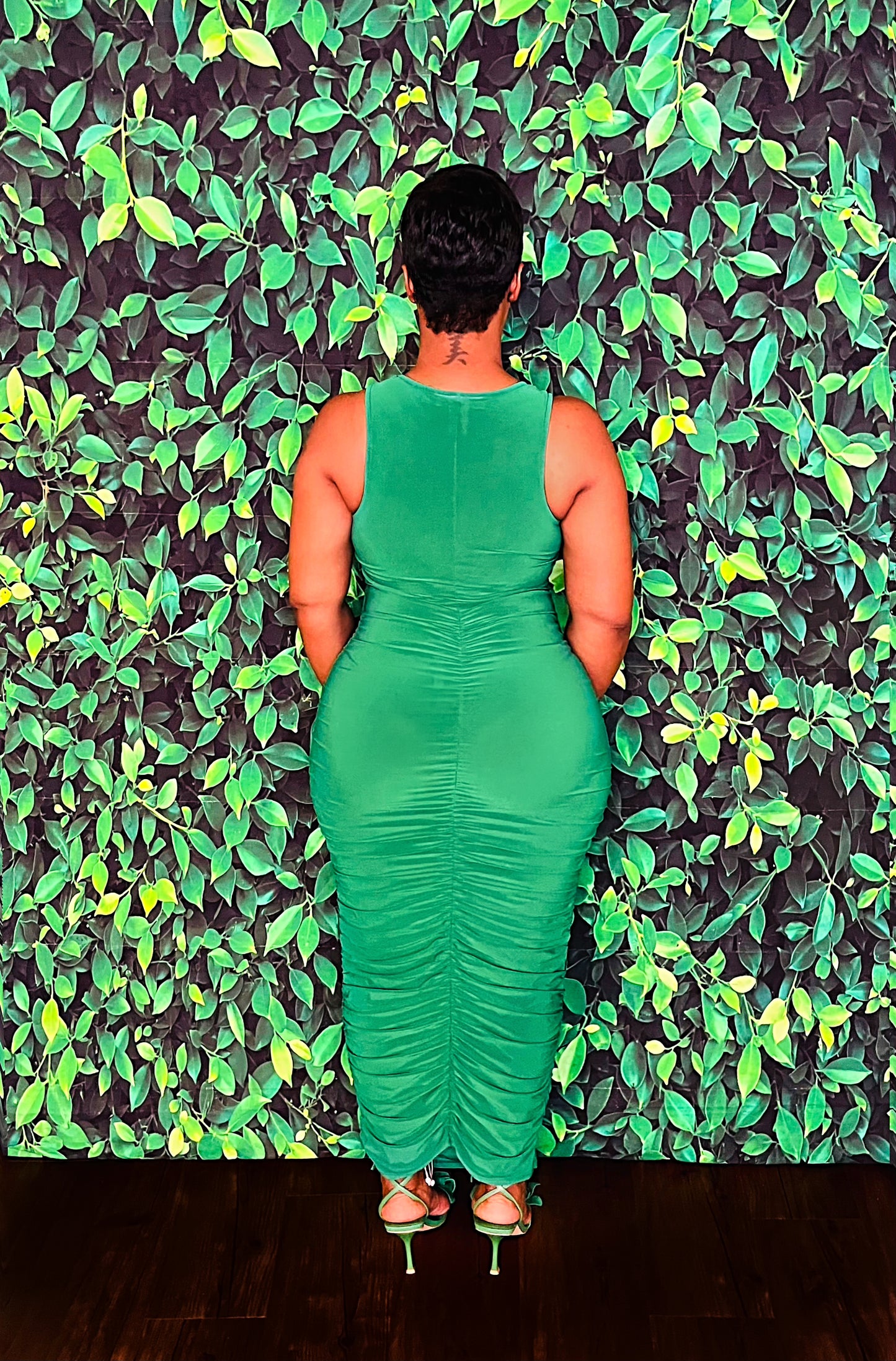 Young & Green Ruched Dress