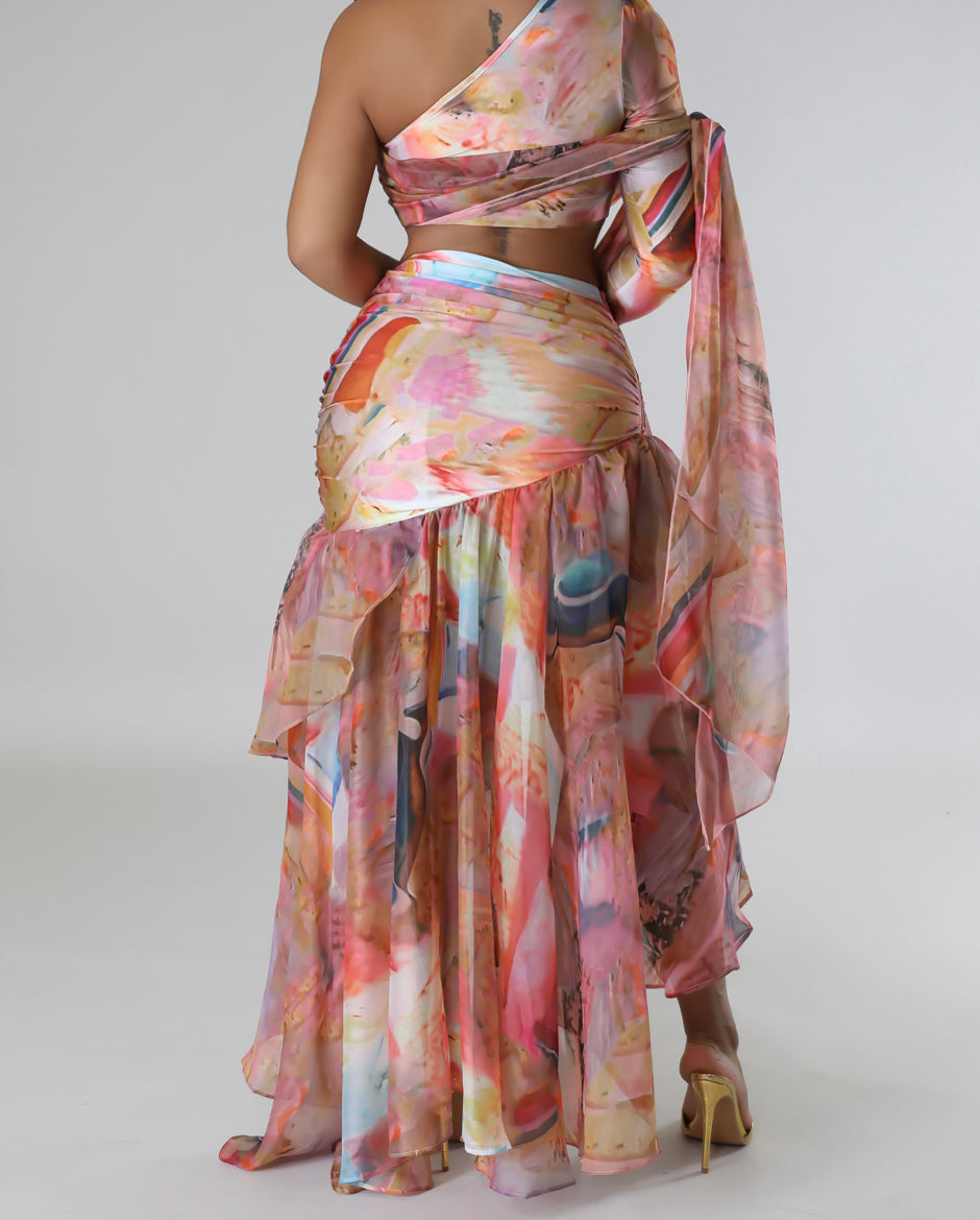 Marble Galore Skirt Set