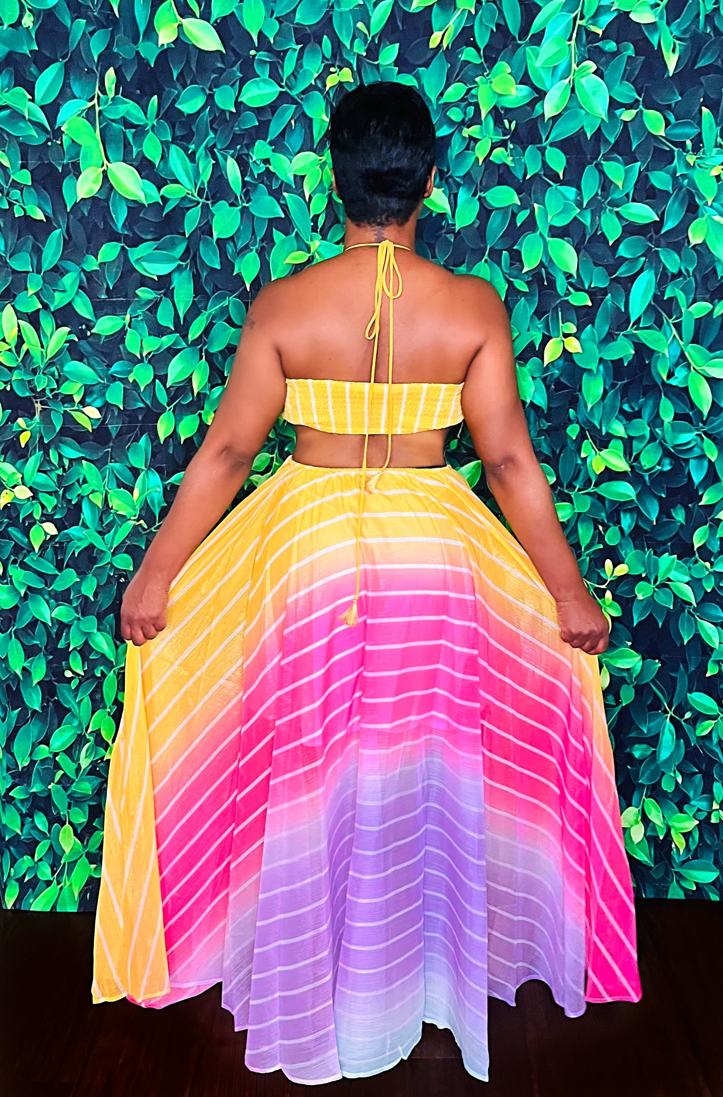 All Lined Up Maxi Dress