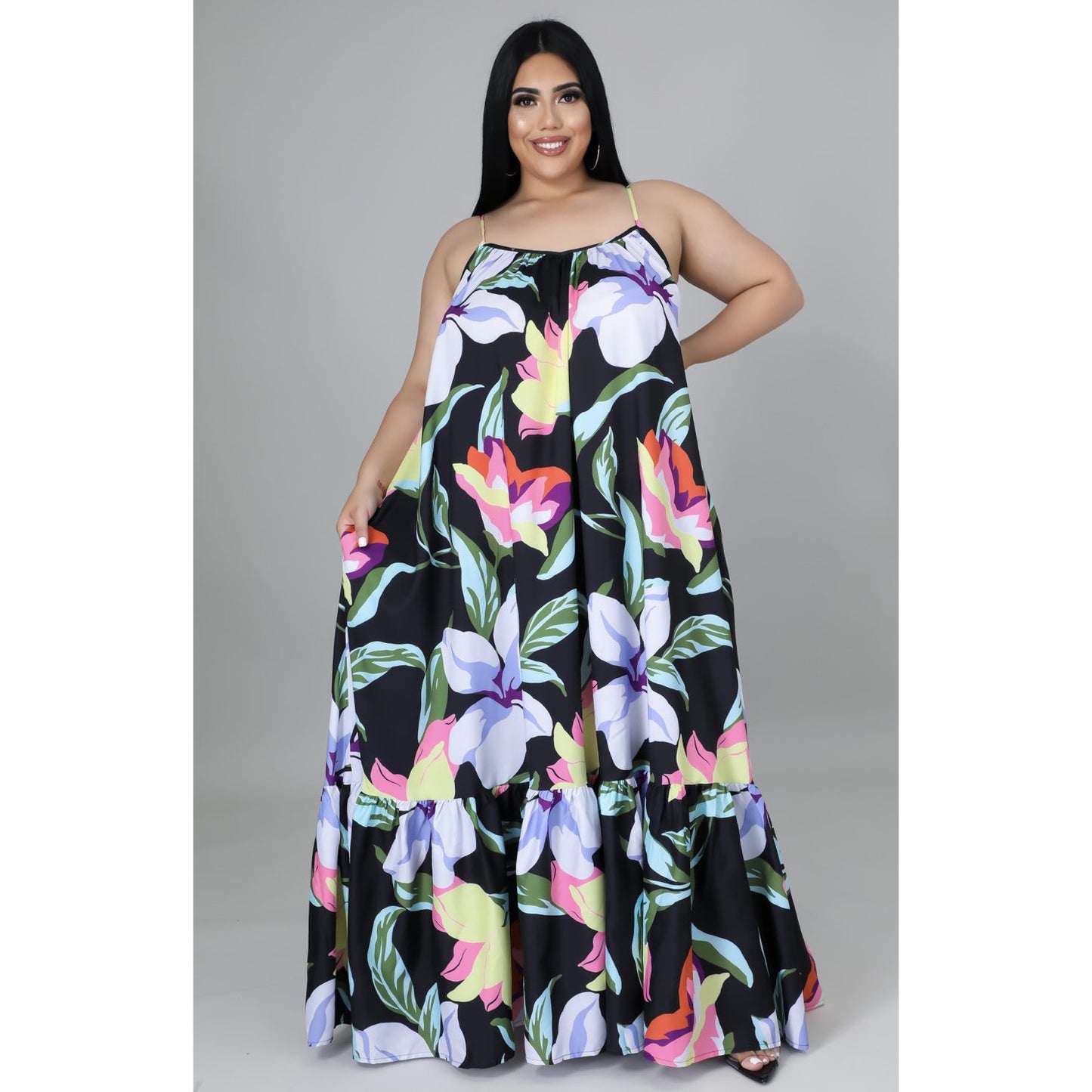 Plus Floral Maxi Dress