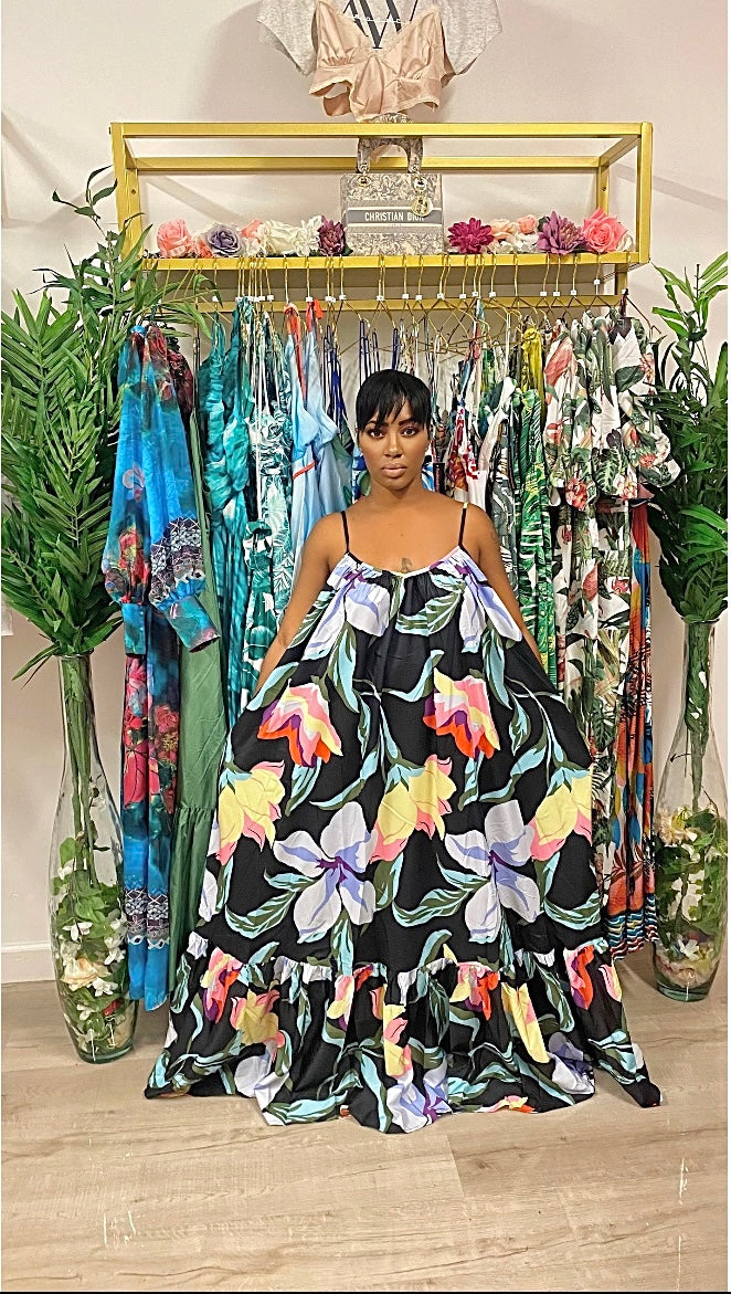 Plus Floral Maxi Dress