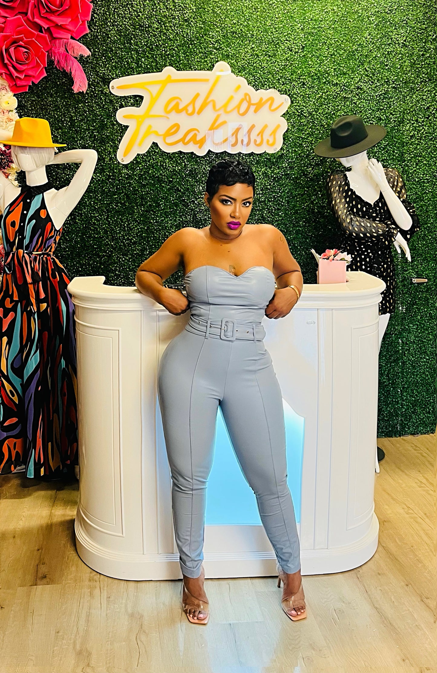 Sweetheart Leather Jumpsuit
