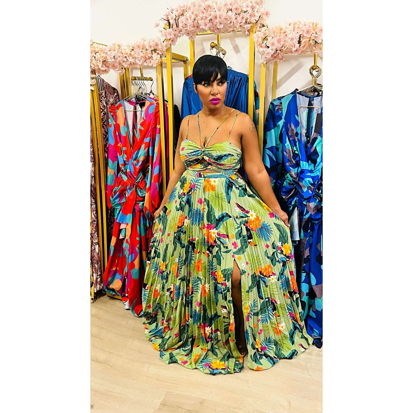 Tropical Sage Maxi Dress
