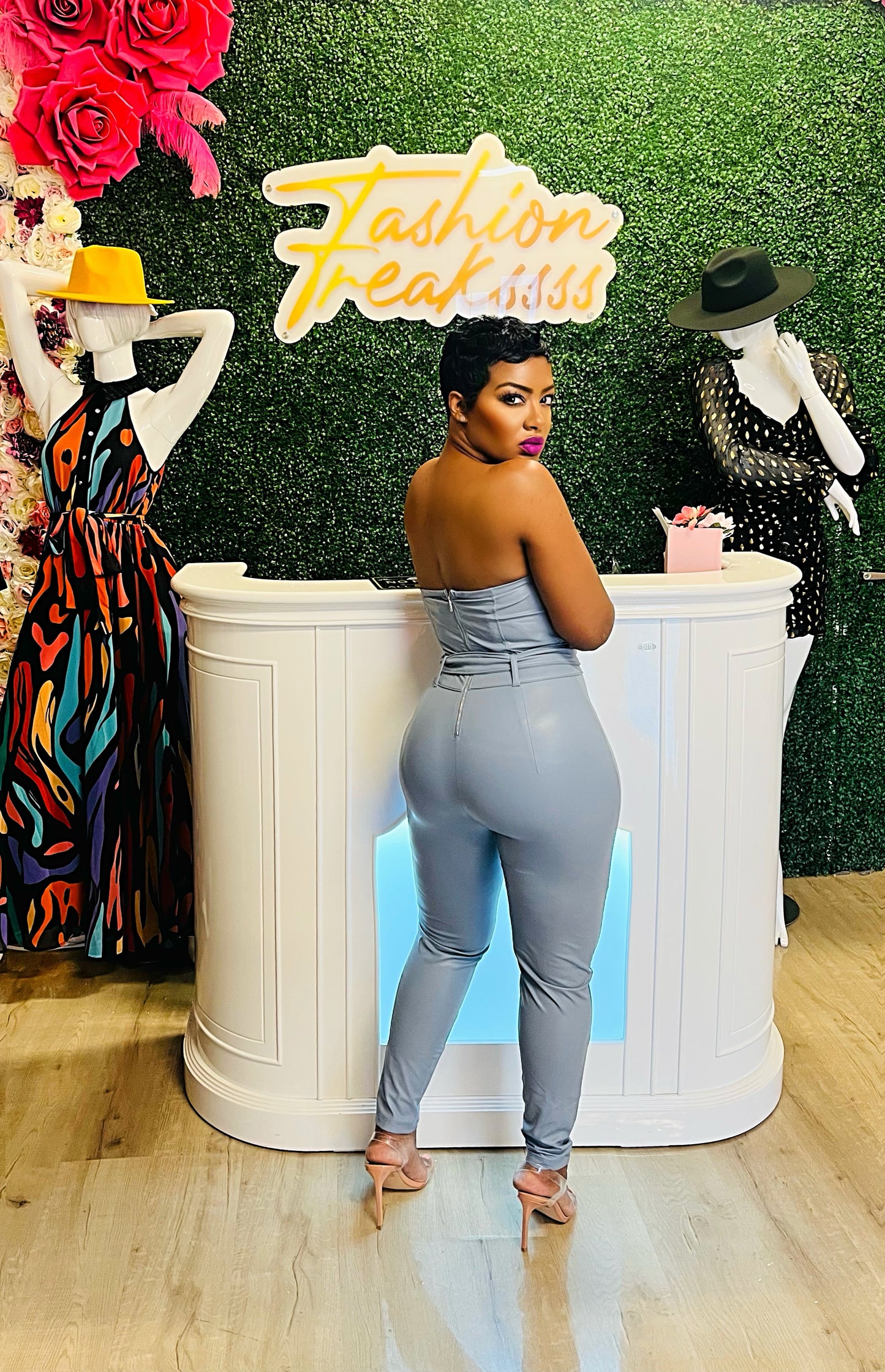 Sweetheart Leather Jumpsuit