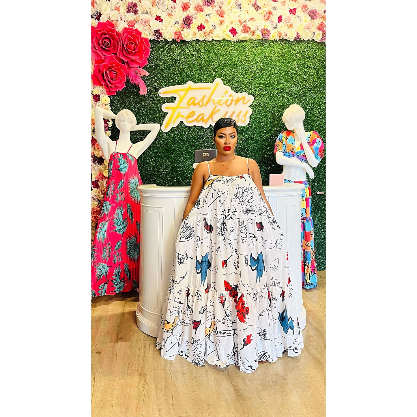 Scribble Maxi Dress