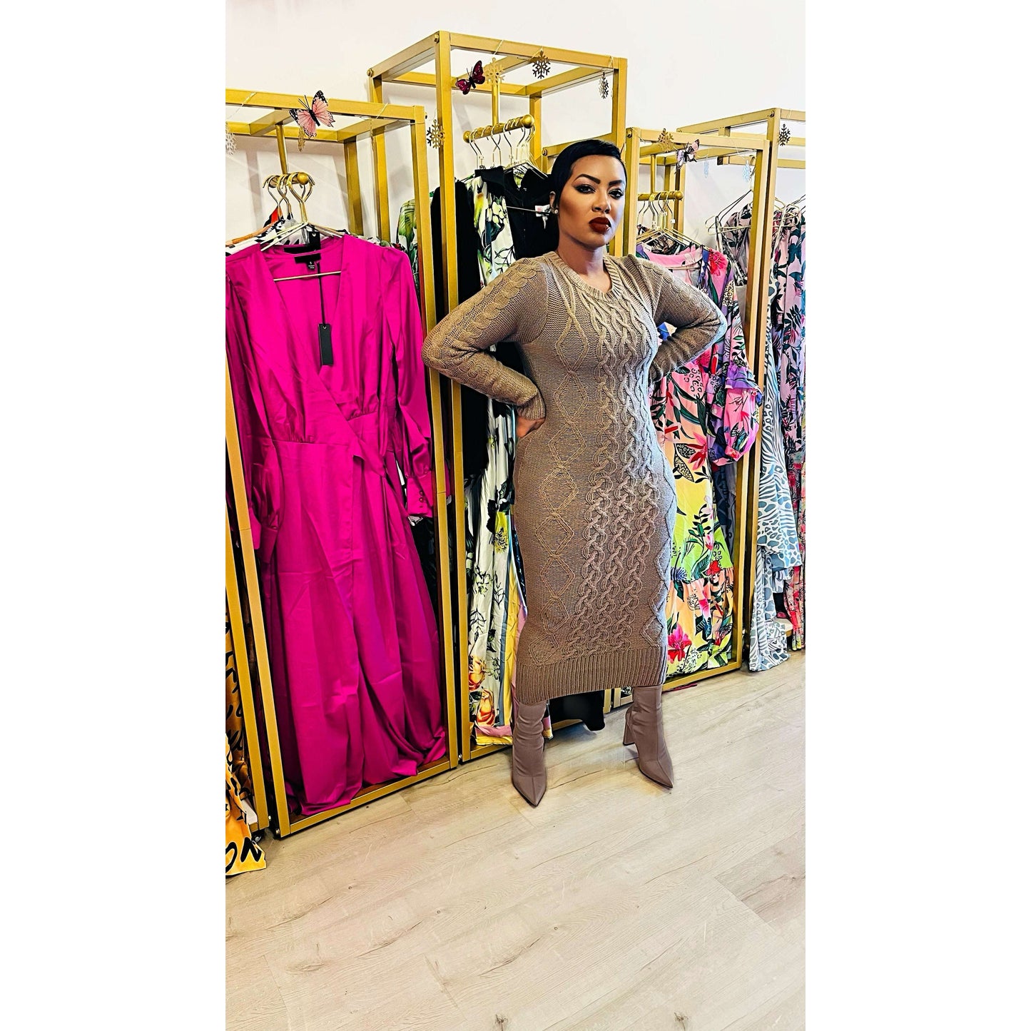 Catching Feelings Sweater Dress