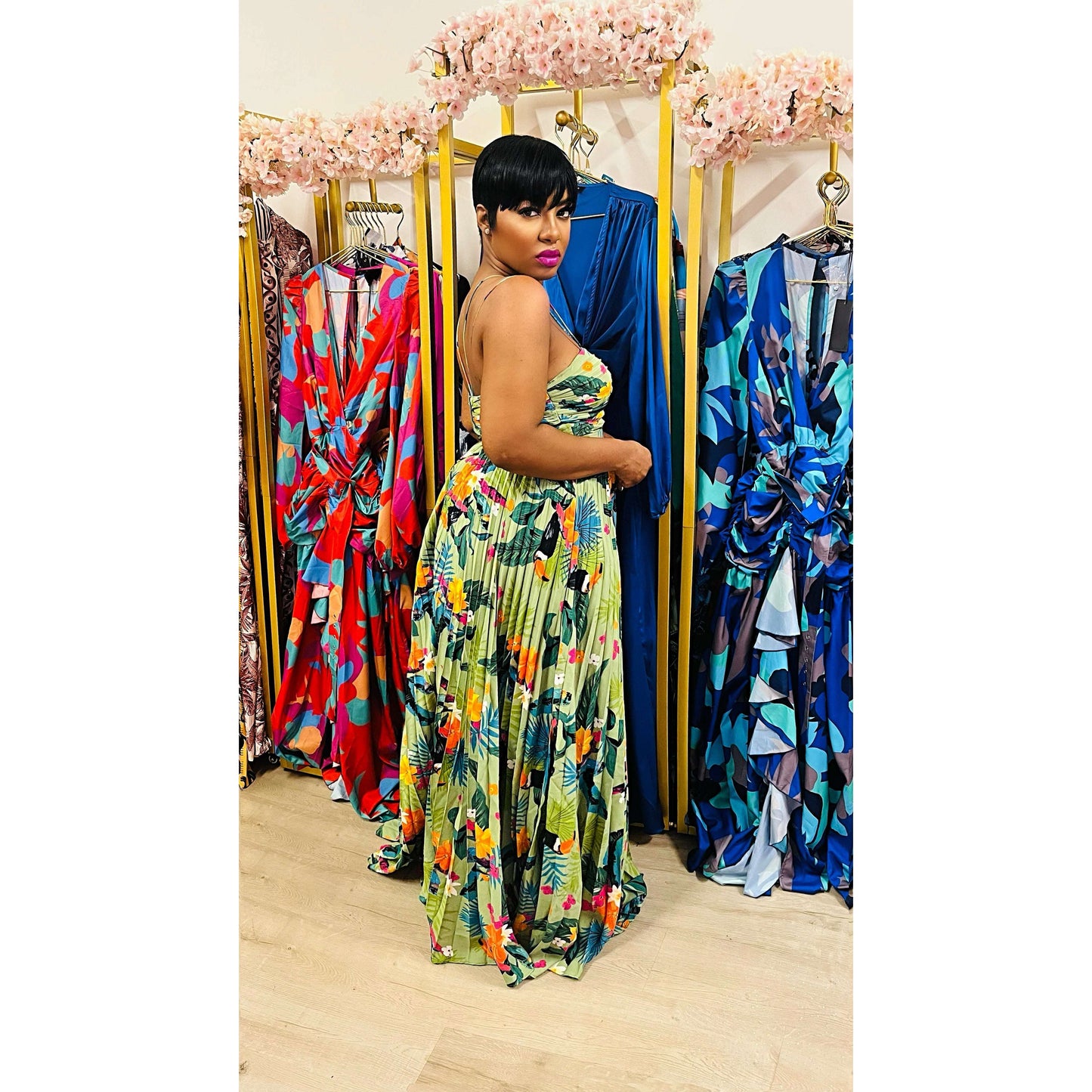 Tropical Sage Maxi Dress