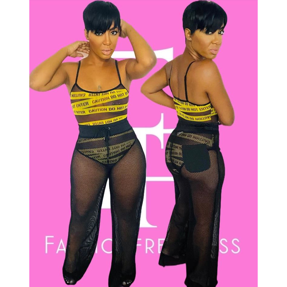 We Outside Mesh Trousers