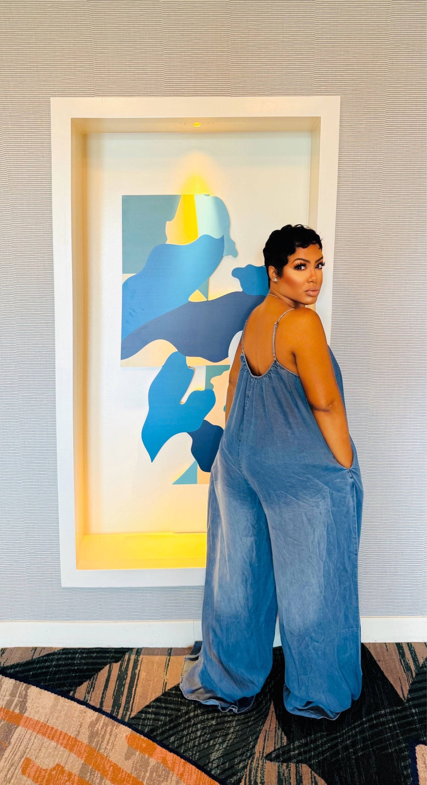 PaperBag Denim Jumpsuit