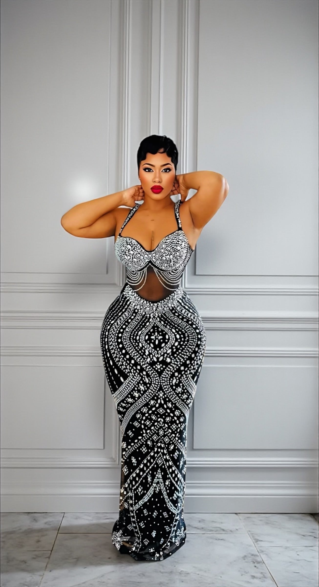 Princess Cut Maxi Dress – FashionFreakssss