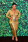 Dipped In Gold Denim Skirt
