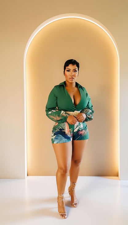 Palm Leaves Romper