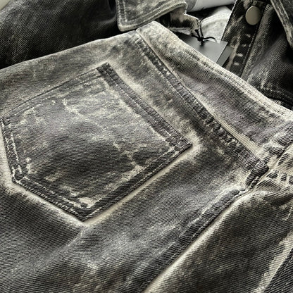 So Faded Denim Jacket Set