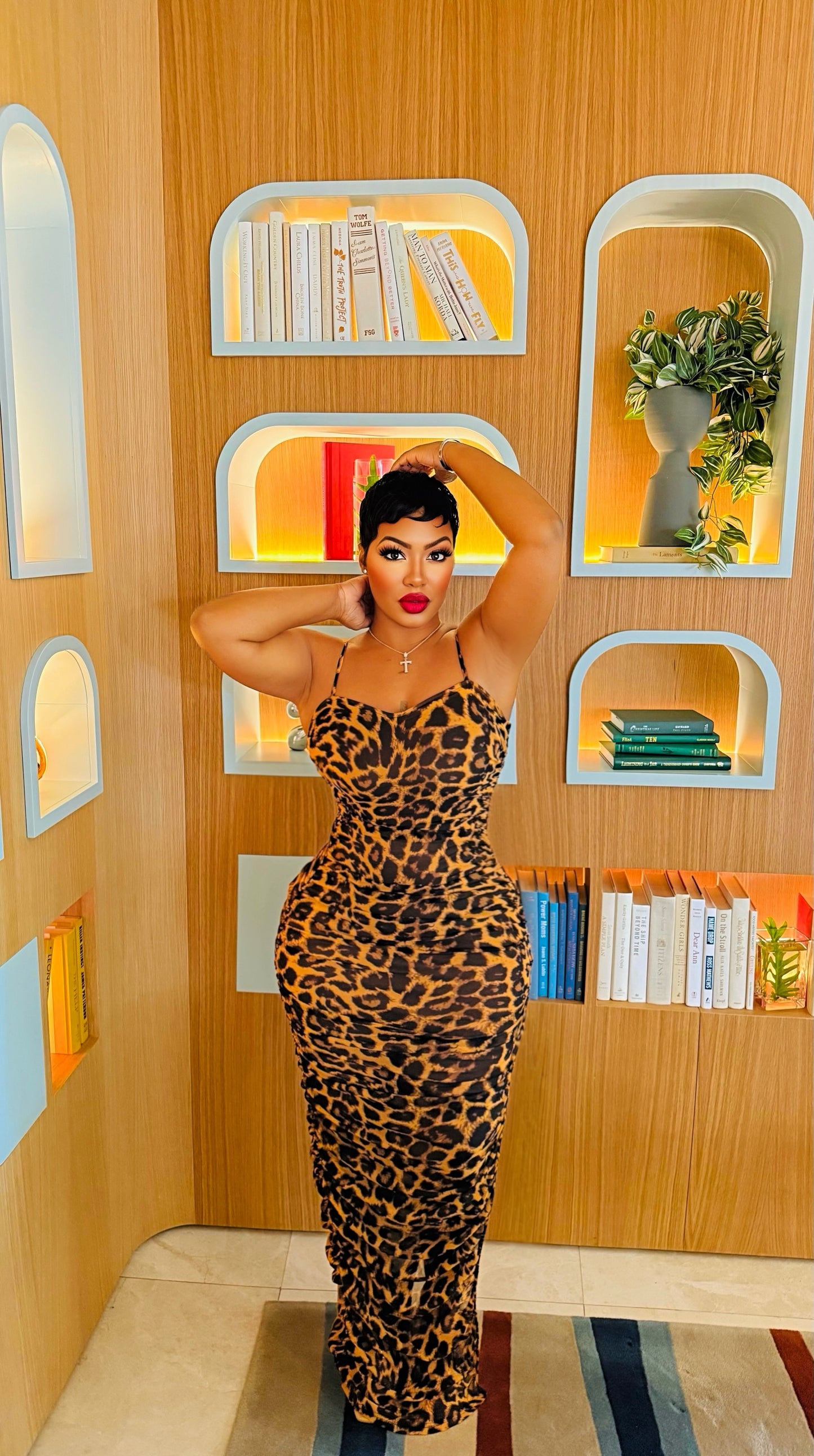 Spotted Ruched Dress