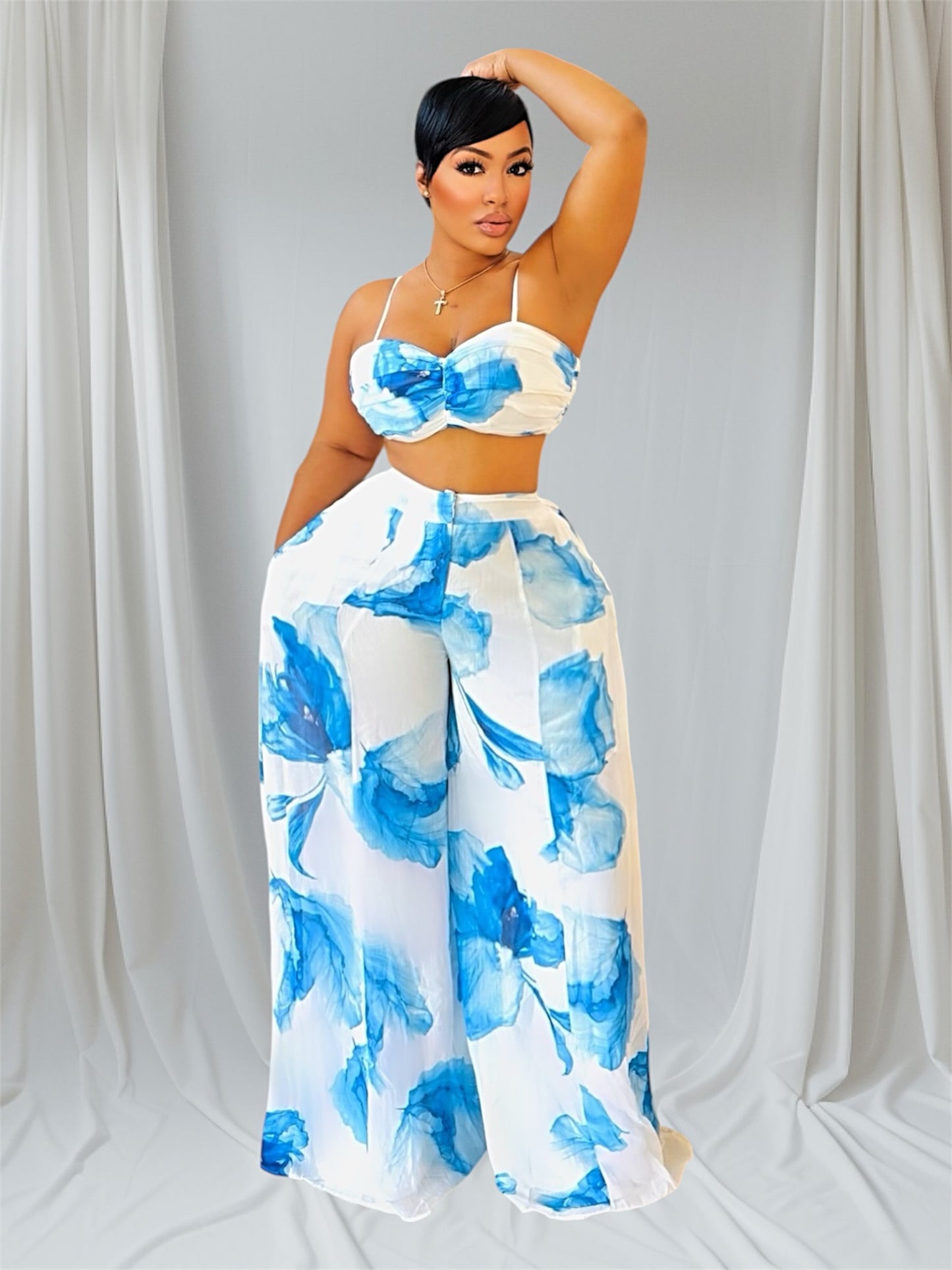 Carolina Floral Pant Set
