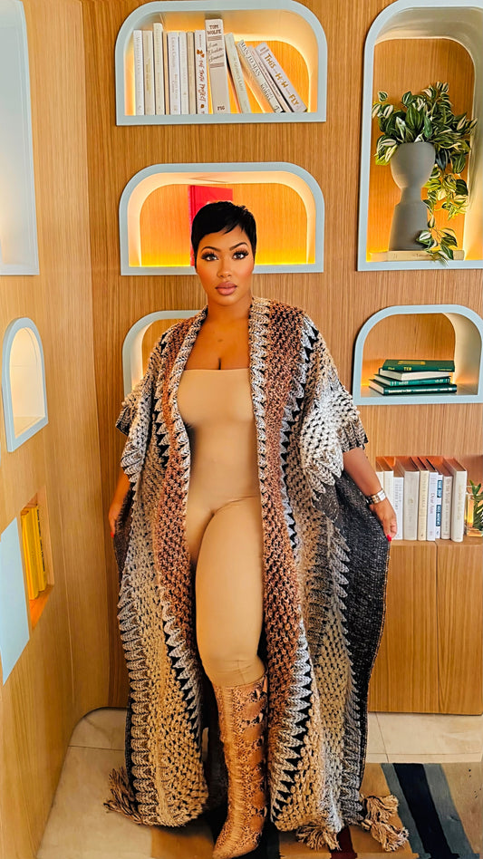 Tribal Pom Pom Knit Cardigan