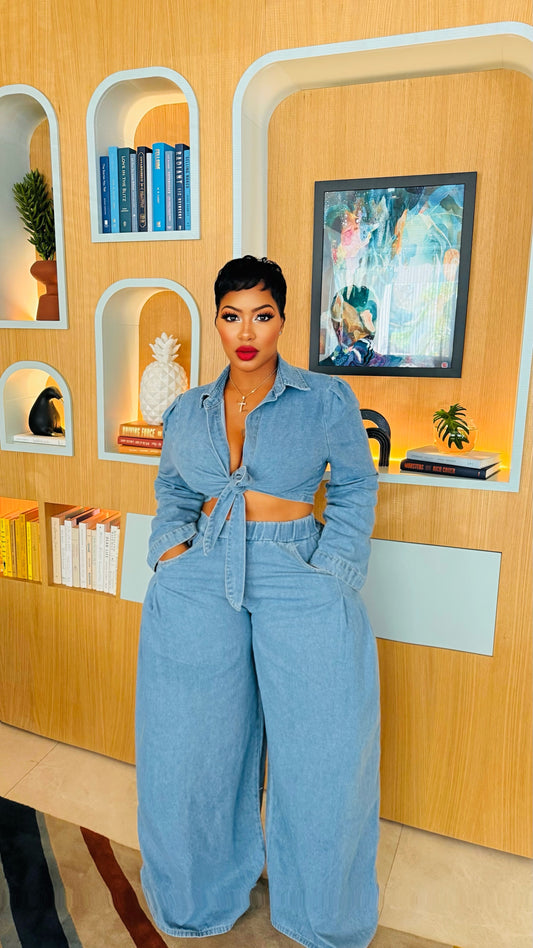 The Real Deal Denim Pant Set