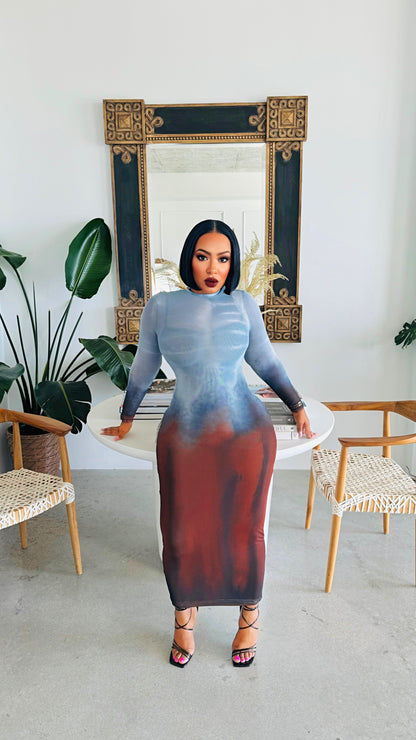 Burn Slow Midi Dress