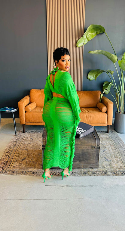 Turnt Up Coverup Skirt Set