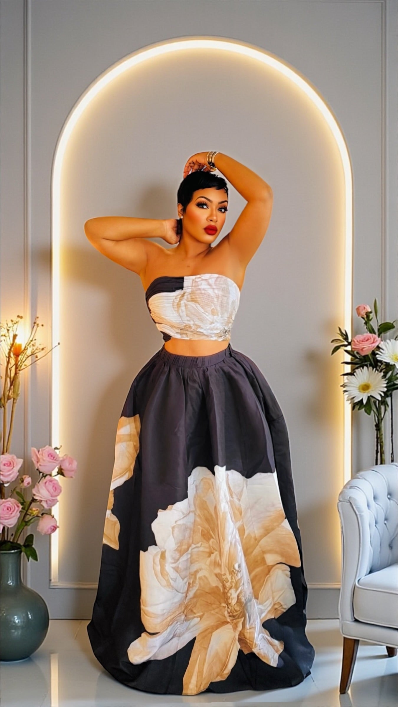 Madison Bloom Skirt Set
