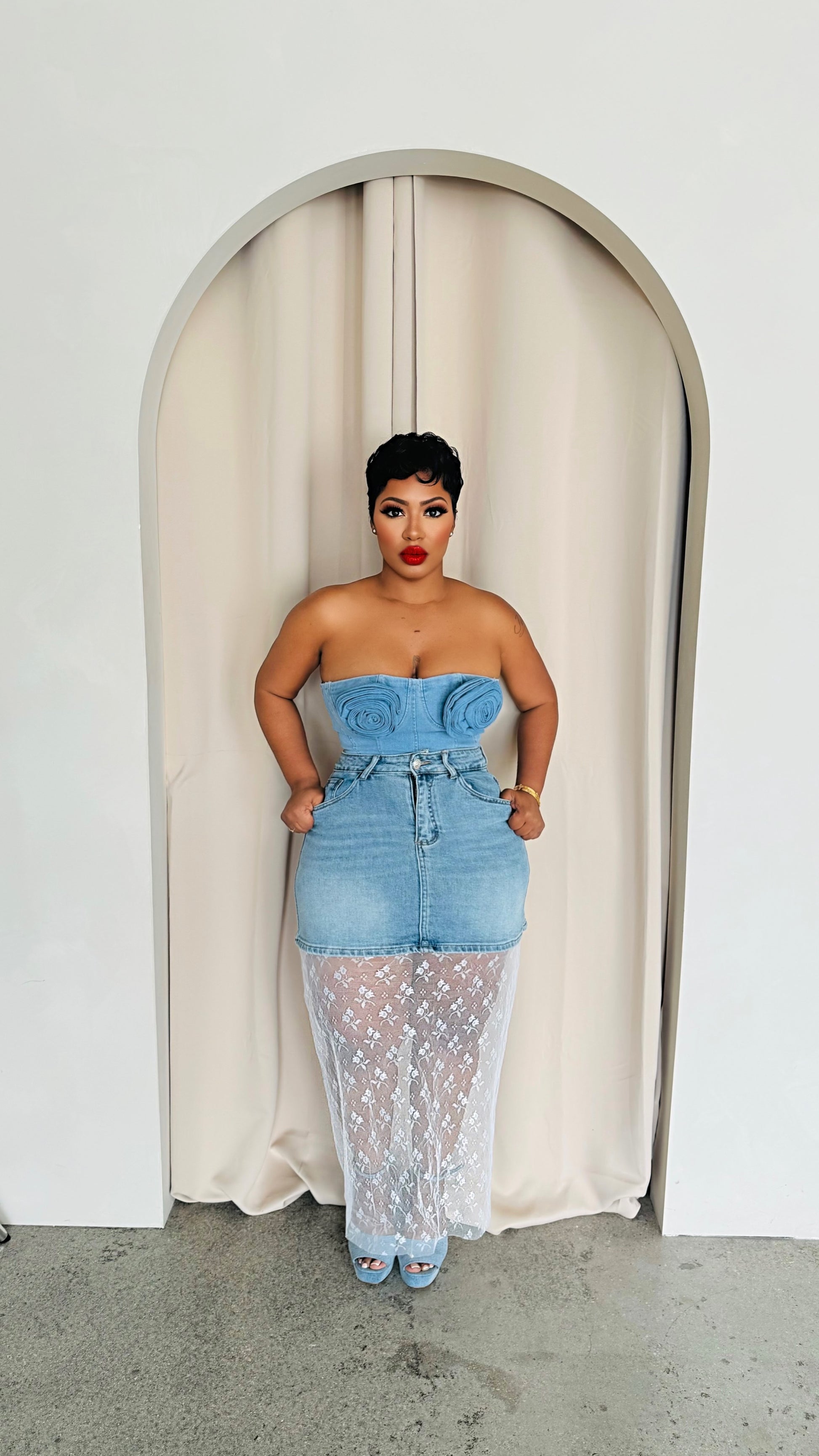 Daisy Tulle Denim Skirt FashionFreakssss Daisy Tulle Denim Skirt FashionFreakssss