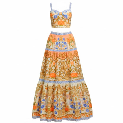 Peach Valley Skirt Set