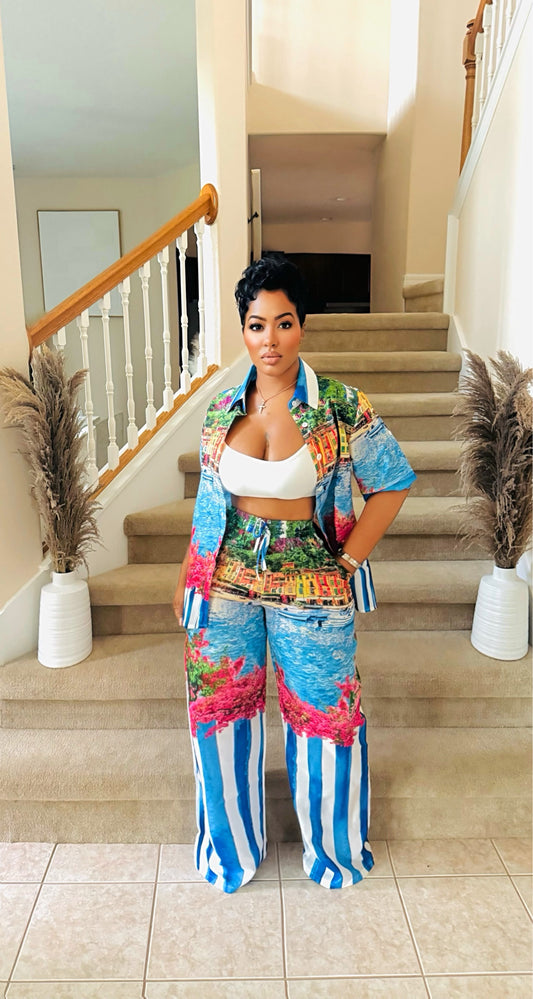 Flowers In Italy Pant Set