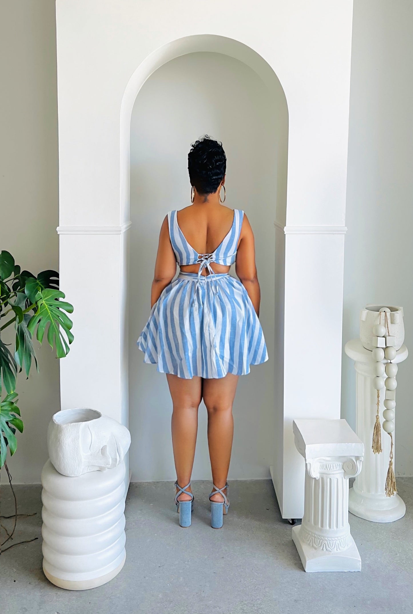 Denim Lines Skater Dress