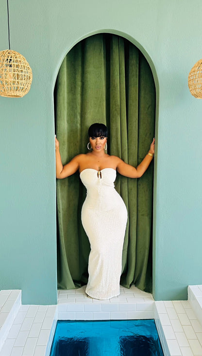 Hourglass Guaze Tube Dress FashionFreakssss Hourglass Guaze Tube Dress FashionFreakssss
