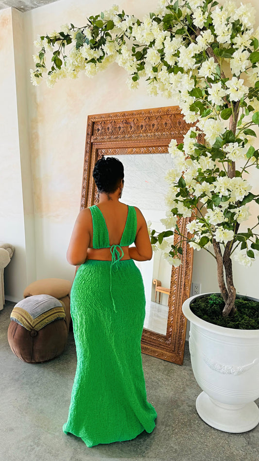 Simply Green Gauze Dress