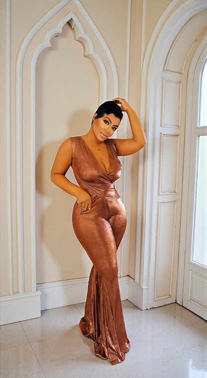 Caramel Foil Deluxe Jumpsuit