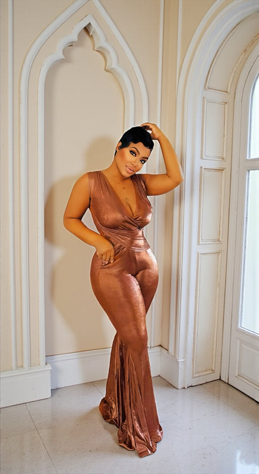 Caramel Foil Deluxe Jumpsuit