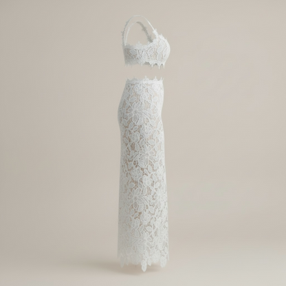 Chenille Lace Skirt Set