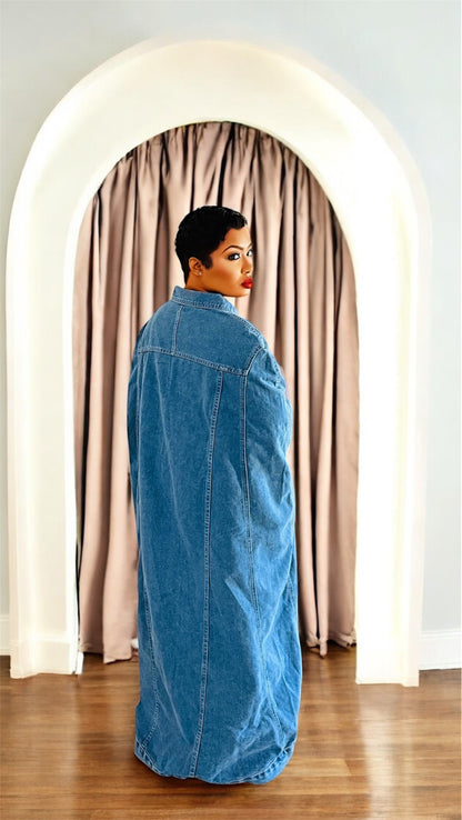 Armored Denim Cape Vest