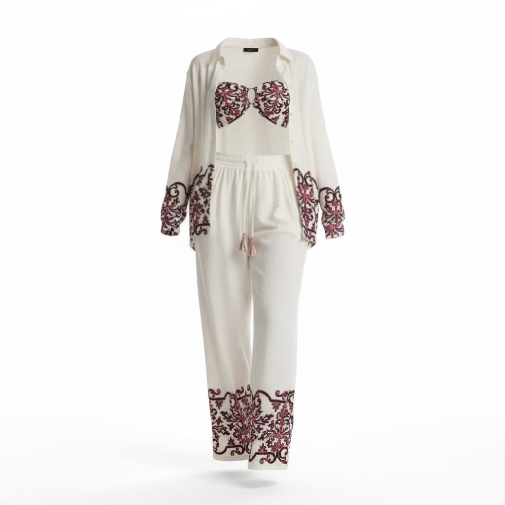 Sophie Embroidered Pant Set