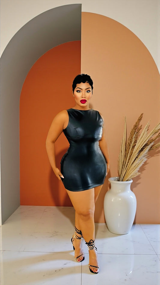 Dream Leather Mini Dress