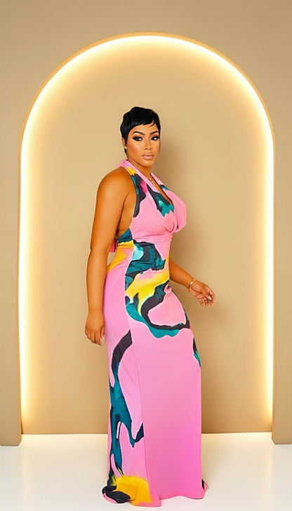 Pastel Lure Maxi Dress