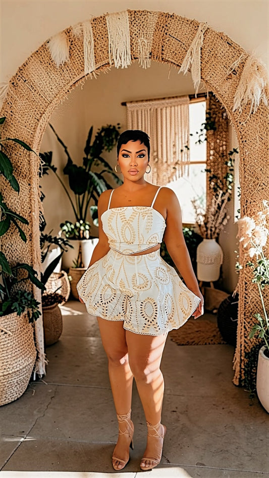 Hannah Eyelet Short Set